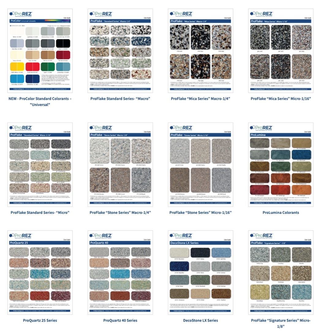 Color Chart ProRez Coatings